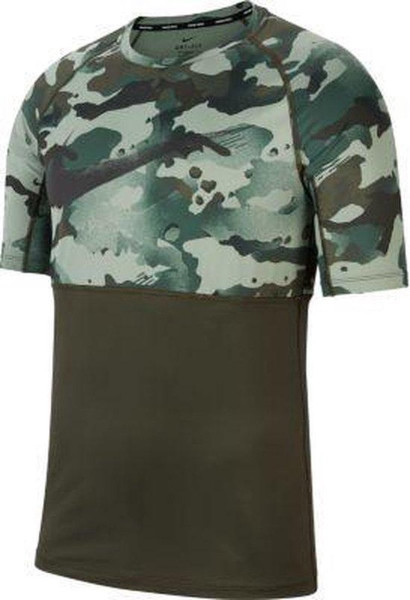 Nike - Maat M - Camo S/S Slim Sportshirt Heren