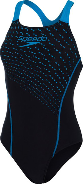 Speedo Maat 42 Medley Logo Medalist Dames - Zwart / Blauw