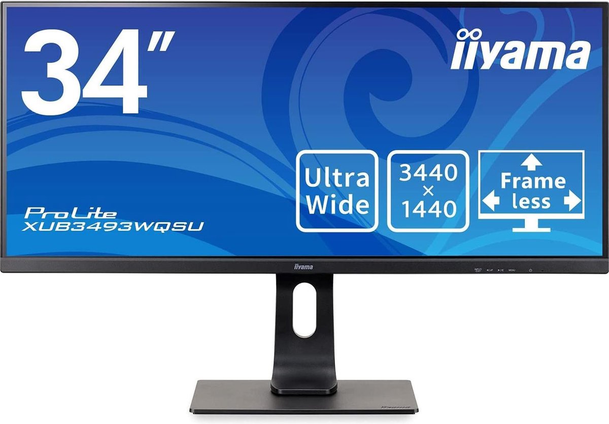 Iiyama ProLite XUB3493WQSU-B1 34 inch Monitor QHD IPS