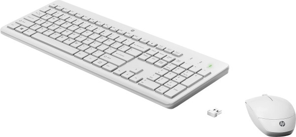 HP 230 draadloze muis- en toetsenbordcombinatie set wit
