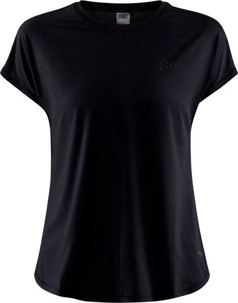 Craft Maat M Core Charge Rib Tee Dames - sportshirts - zwart - Vrouwen