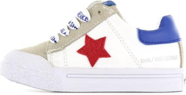 Shoesme - maat 23- Bumper Jongens Sneaker - Wit Rood Blauw