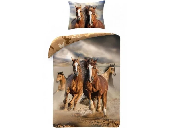 Animal Pictures Dekbedovertrek, Paarden - 140 x 200 cm + 70 x 90 cm - Katoen