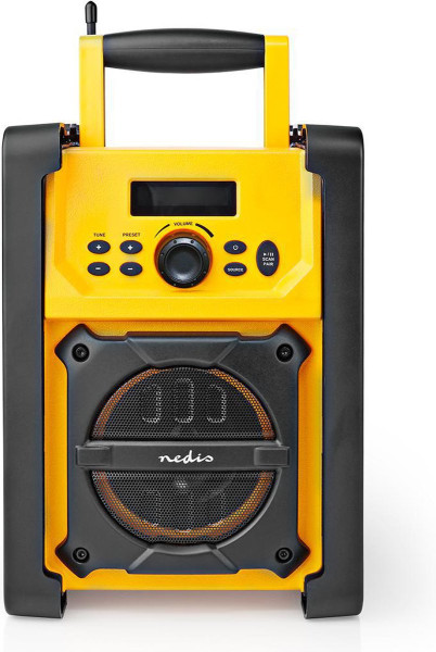 Nedis FM-Radio - Bouwradio - FM - Batterij Gevoed / Netvoeding - Digitaal - 15 W - Scherm grootte: 2