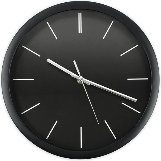 JAP Clocks AC68 - Ronde wandklok - Ø30 cm - zwart