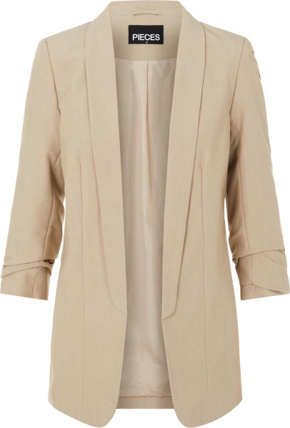 Pieces - Maat M - Dames 17090996 Boss 3/4 Blazer Noos White Pepper