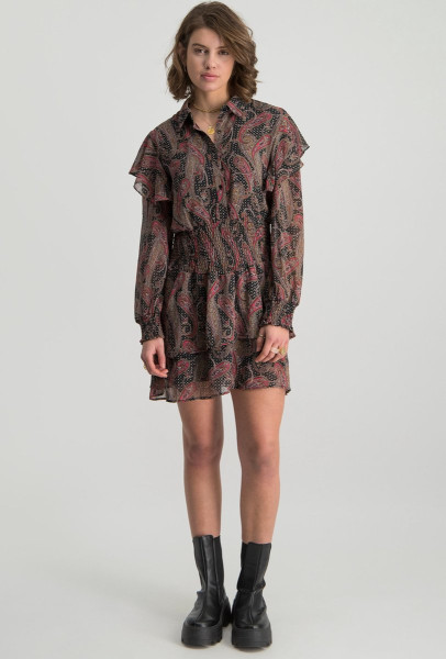 Colourful Rebel - Maat M - Zina Paisley Mini Dress Dames Jurk