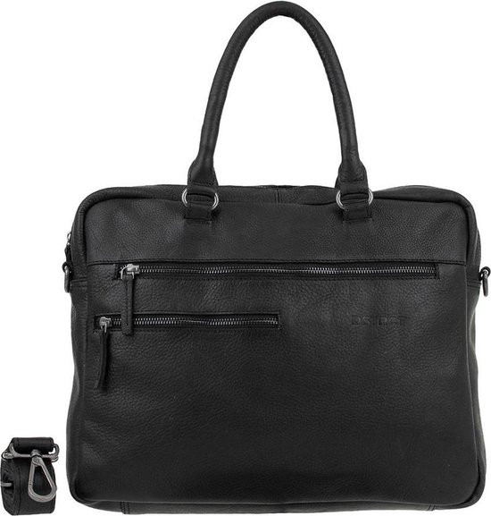 DSTRCT Raider Road Arizona Leren Laptoptas - 15,6 inch - Zwart