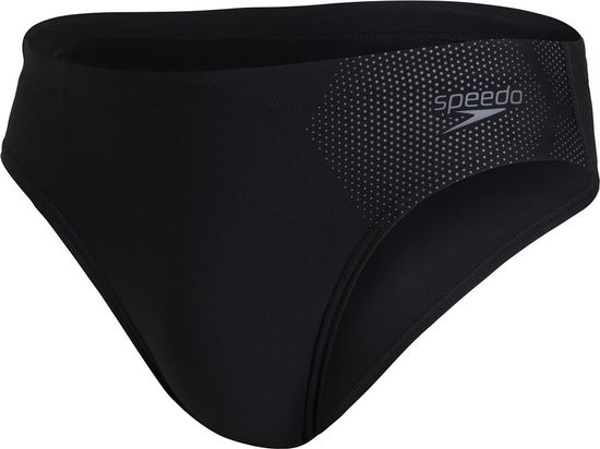 Speedo Maat XL Tech Placement 7cm Zwembroek Heren - Zwart Grijs - Maat 7