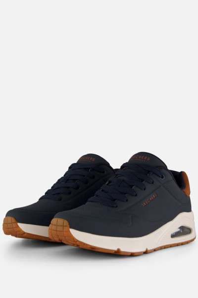 Skechers - maat 44- Uno - Suited On Air Heren Sneakers - Donkerblauw