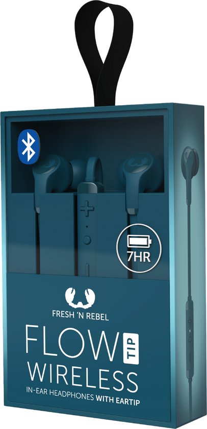 Fresh N Rebel Fresh ‘	n Rebel Flow Tip - In-ear koptelefoon draadloos - Petrol Blue - Blauw