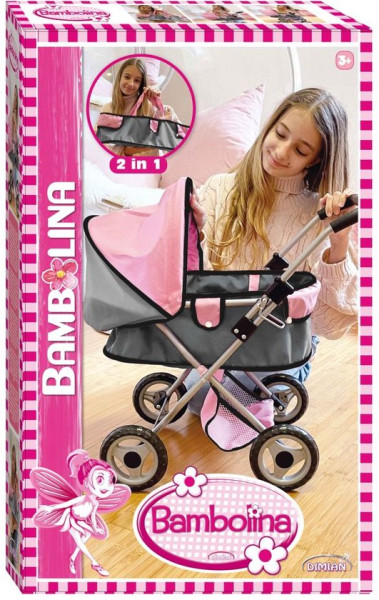 Kinderwagen met luifel Bambolina - lxhxb 57cm x54 cm x 35 cm.