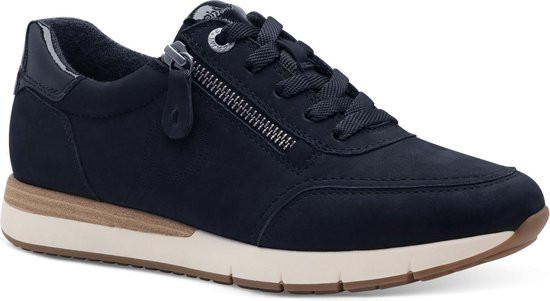 Tamaris - maat 42- Comfort Sneakers blauw Suede - Dames