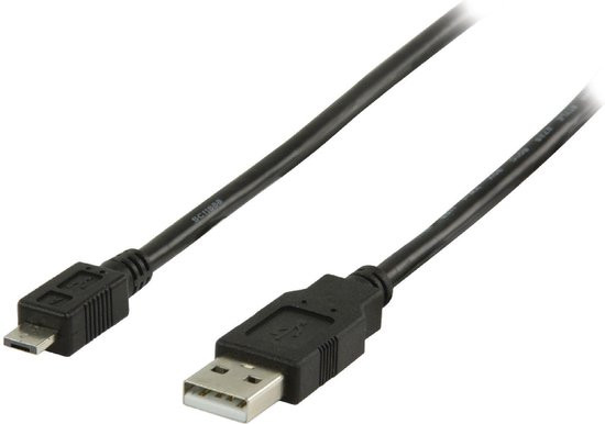 Valueline 1m, USB 2.0 A - micro A USB-kabel USB A Micro-USB A Zwart