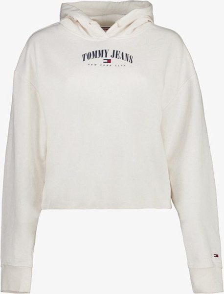 Tommy Hilfiger - Maat M - cropped dames hoodie - Wit