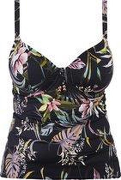 Freya Maat 75G - TAHITI NIGHTS UW Plunge Tankini Top - BLACK - Vrouwen