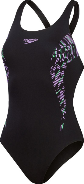 Speedo - Maat 36 - Placement Muscleback Marine/Paars Sportbadpak