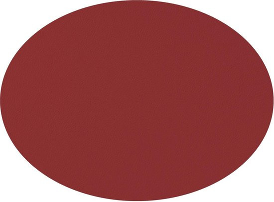 Placemats lederlook Rood - ovaal - set van 3