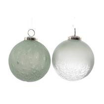 Decoris kerstbal met bevroren uitstraling
