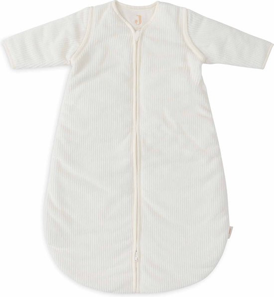 Jollein Baby Slaapzak Winter Met Afritsbare Mouw 110cm - Rond - Rib Ivory