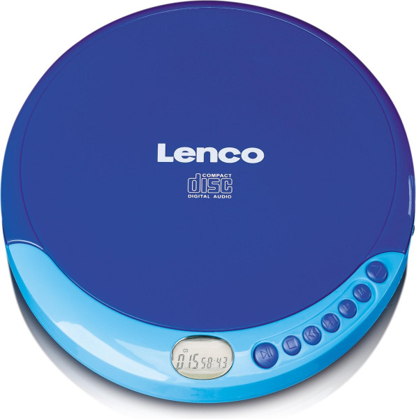Lenco CD-011BU - Discman met hoge kwaliteit oordopjes - Blauw