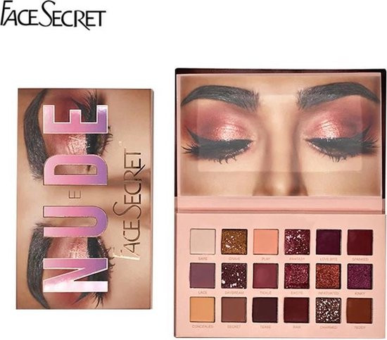 Face Secret ™ Nude Oogschaduw Palette - met Make Up Spiegel