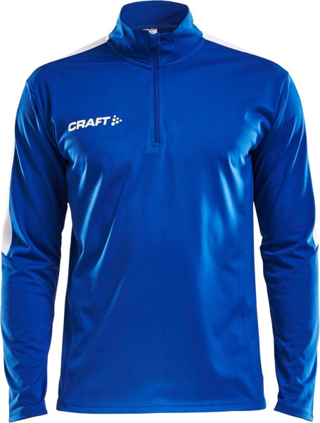 Craft Progress Halfzip LS - Maat L - Shirt Heren Sportshirt - Mannen - blauw/wit