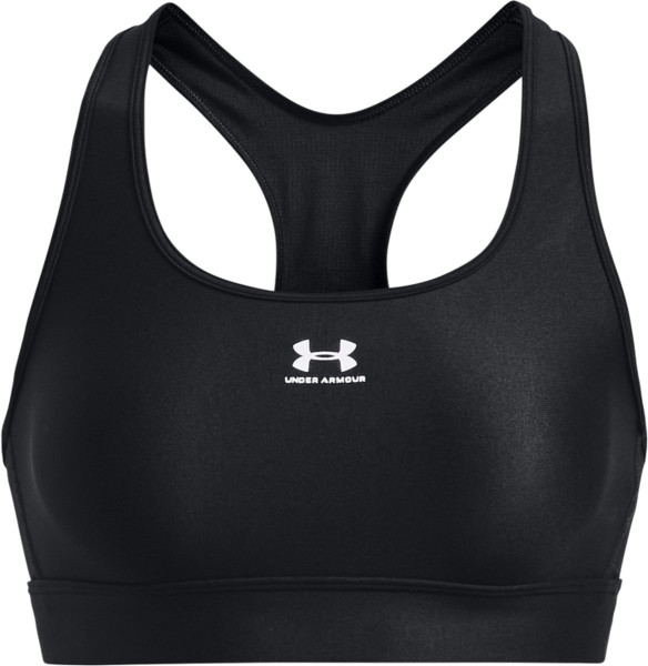Under Armour - maat M - UA HeatGear Mid Padless Dames Sportbeha - Zwart