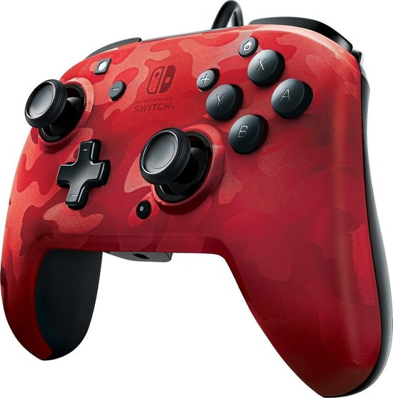 Faceoff Deluxe+ Audio Wired Controller - Red Camo (Nintendo Switch)