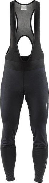 Craft Ideal Pro Wind Lange Fietsbroek Met Bretels Zwart - Maat XL