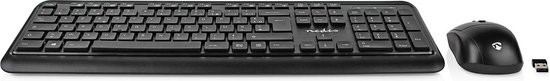 Nedis Muis en Toetsenbord - Set - Draadloos - Muis- en toetsenbordverbinding USB - 800- 1200 - 1600