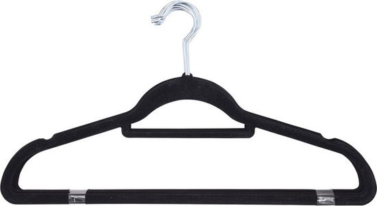 Kleerhanger Zwart Vilt - 10 stuks