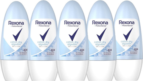 Rexona Deo Roller Cotton Dry - 48 uur bescherming - 6 x 50 ml