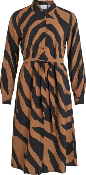 VILA - Maat 40 - VIDOGMA ZEB L/S MID CALF SHIRT DRESS/SU Dames Jurk