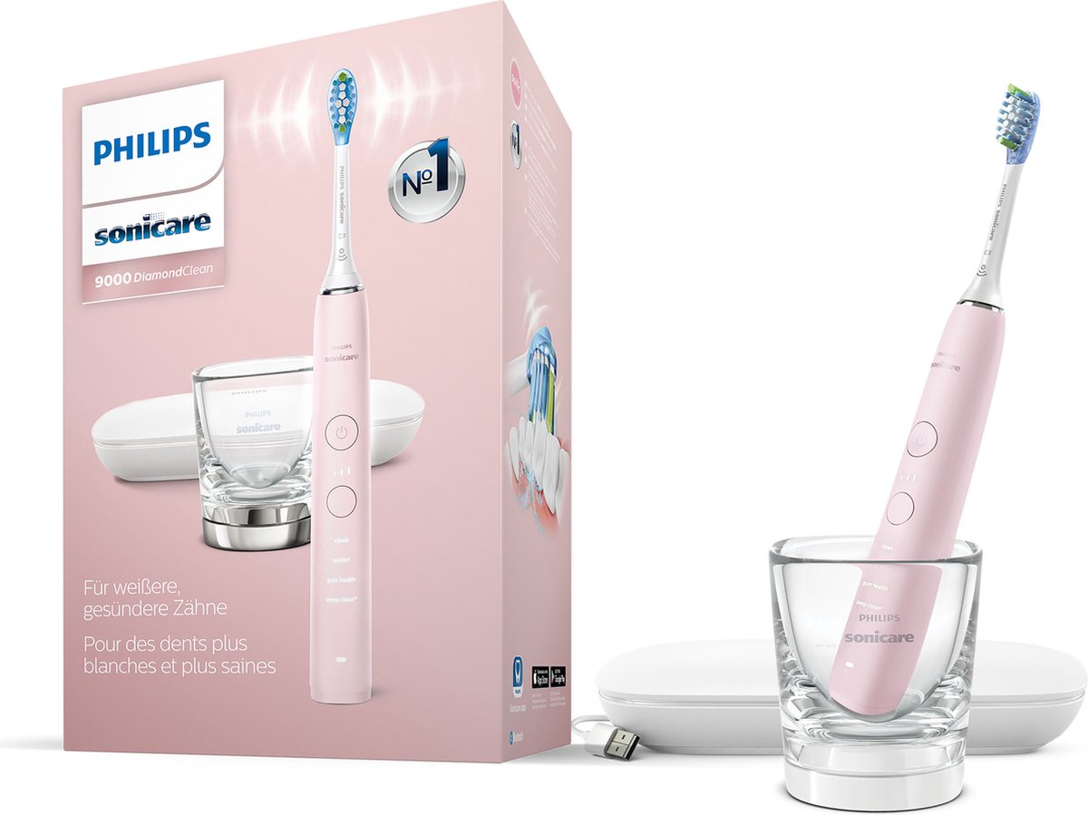 Philips Sonicare DiamondClean 9000 HX9911/29 - Luxe elektrische tandenborstel - Lichtroze