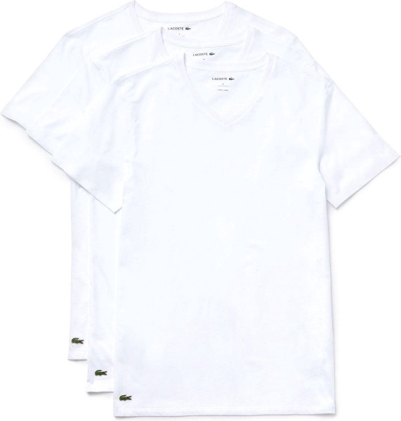 Lacoste - Maat S - Heren 3-pack Ondershirt - White
