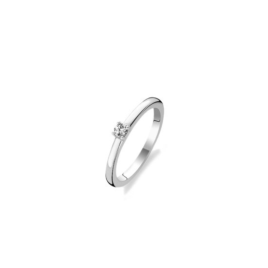 TI SENTO Dames Ring - 925 zilver - Zirconia wit - Maat 17.25 mm / maat 54 - 1871ZI