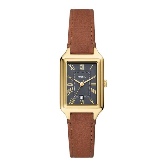 Fossil RAQUEL ES5303 Dames Horloge 23 mm - Bruin