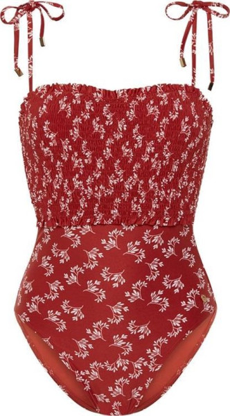 Beachlife - Maat 38C - Little Leaves Smock badpak met beugel Dames