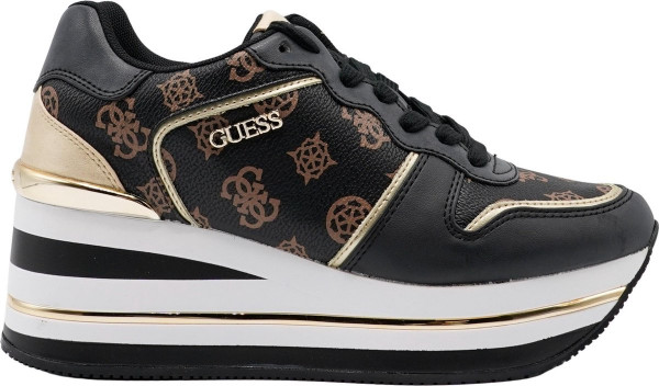 Guess Hektor Active Dames Sneakers - 40 - Zwart/Goud