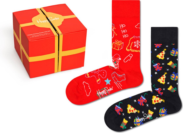 Happy Socks - 36-40 - happy holiday giftbox 4P multi