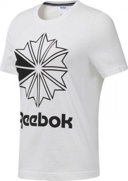 Reebok Classics Big Logo Graphic Tee - Maat XS - Dames Sportshirt - Black/White