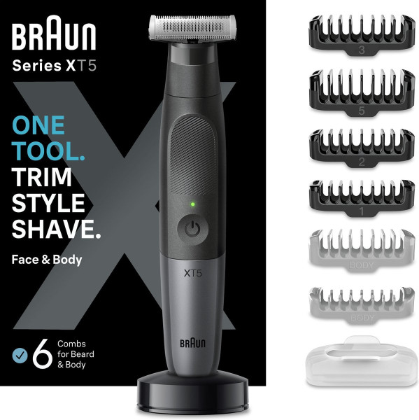 Braun Series X - Baard en lichaamstrimmer voor gezichts en lichaamshaar - XT5300