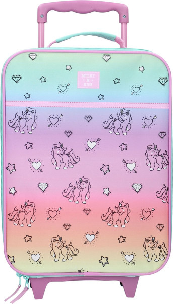 xSoft Trolley 2 Wheel Milky Kiss Rainbows & Unicorns Mint