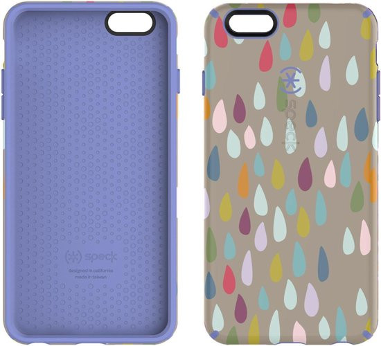 Speck CandyShell Inked - Hoesje voor iPhone 6 / 6s Plus - Rainbow Drop Spectrum / Wisteria Purple
