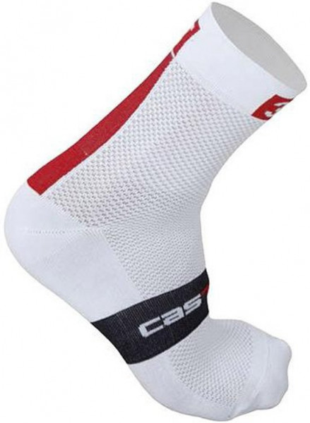 Castelli 3T Team - Fietssokken - Middellang - Maat S/M (35-39) - Wit/Rood