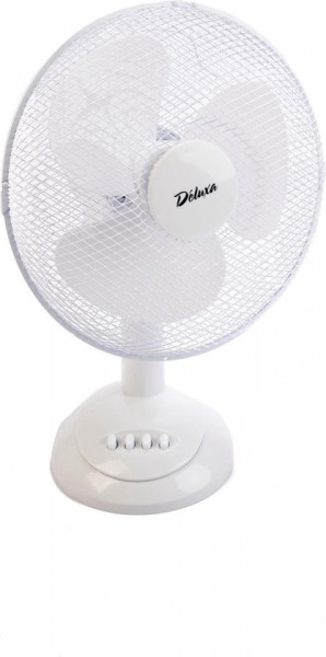 Deluxa Robuuste Tafelventilator - Wit |Ø 30cm | 35 Watt | 3 Snelheden | Modern Desig