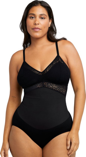 Maidenform Maat XXL Tame Your Tummy Kanten Body Dames Corrigerend Ondergoed - Zwart