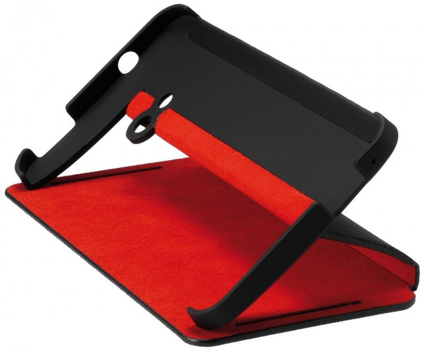 HTC double flip case HC-C841 black/red