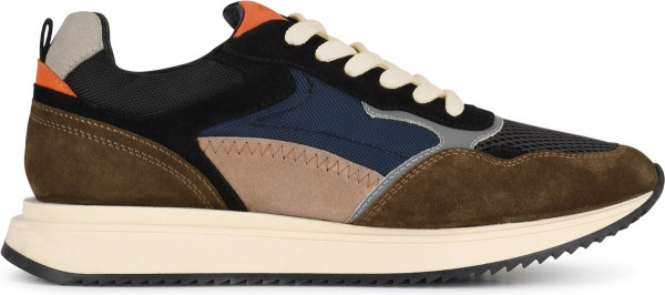 PS Poelman - maat 46- NASH Heren Sneakers - Donker Groen Multi